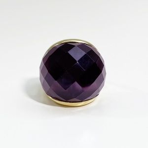 Purple Cats Eye Cocktail Ring